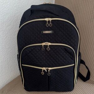 BAGSMART Women's Lightweight Travel Backpack, 15.6 Inch Black College Backpack